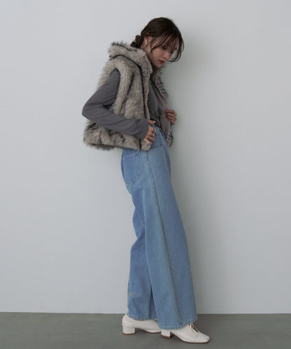 ミックスファーＷジップベスト