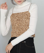 コード刺繍ベロアビスチェ