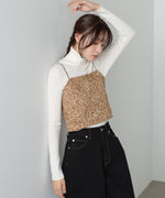 コード刺繍ベロアビスチェ