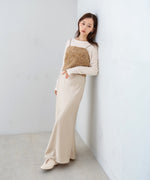 コード刺繍ベロアビスチェ