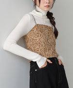 コード刺繍ベロアビスチェ