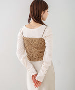 コード刺繍ベロアビスチェ