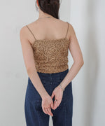 コード刺繍ベロアビスチェ