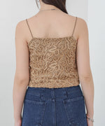 コード刺繍ベロアビスチェ