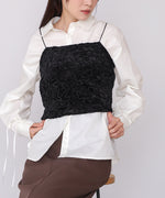 コード刺繍ベロアビスチェ