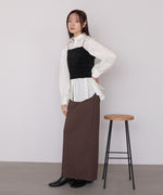 コード刺繍ベロアビスチェ