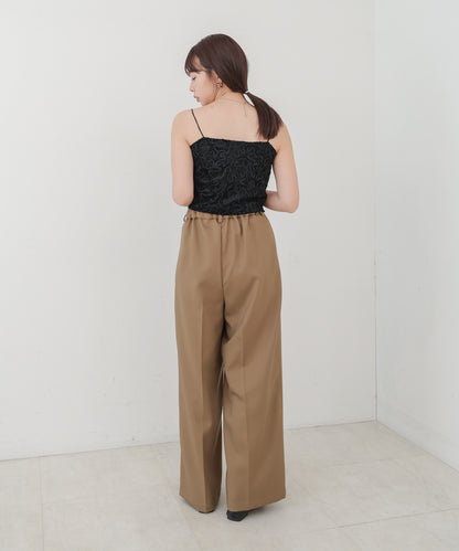 コード刺繍ベロアビスチェ