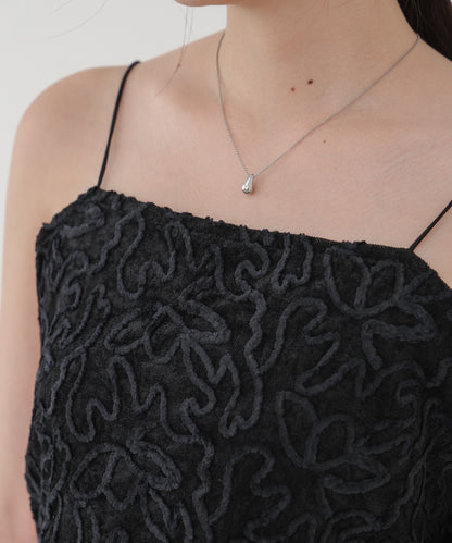 コード刺繍ベロアビスチェ