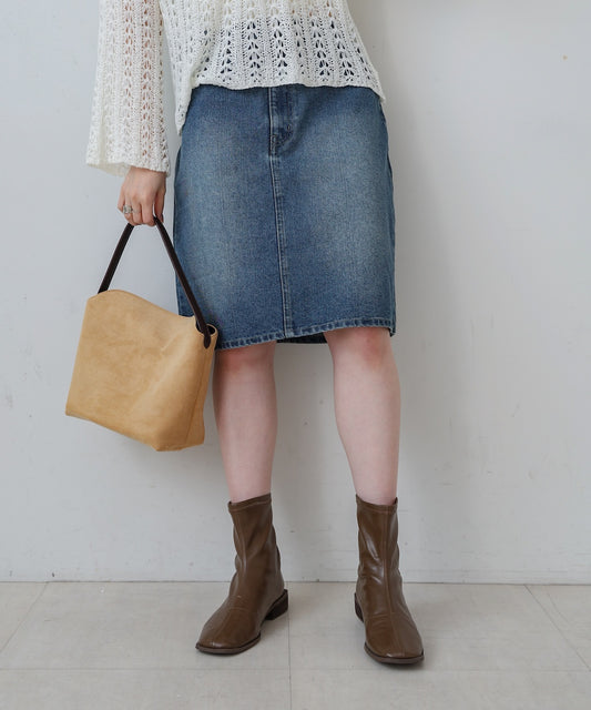 12OZデニムミディスカート