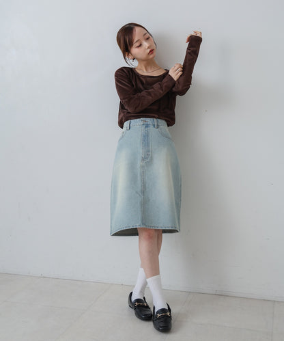 １２ＯＺデニムミディスカート