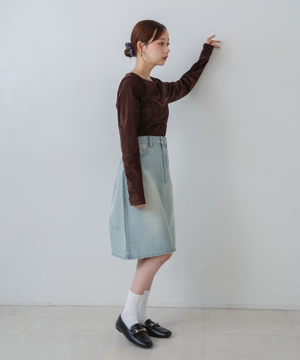 １２ＯＺデニムミディスカート
