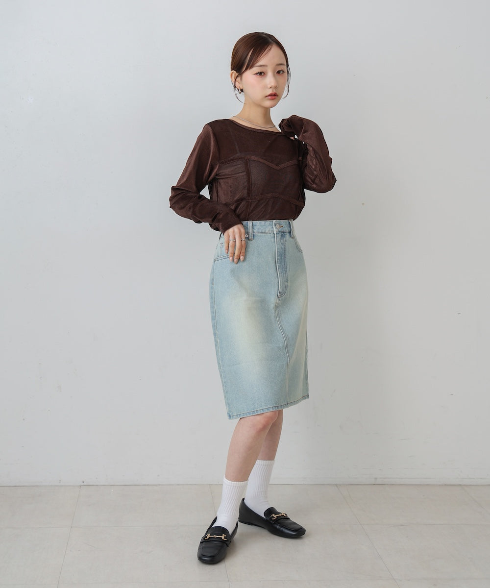 １２ＯＺデニムミディスカート