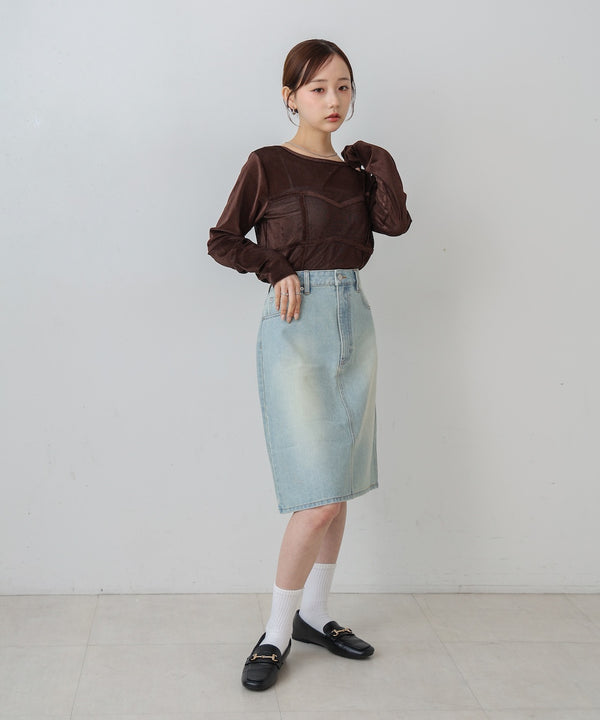 １２ＯＺデニムミディスカート