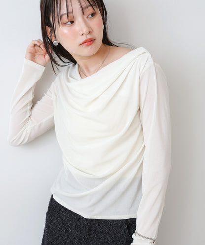 シアーベロアドレーププルオーバー