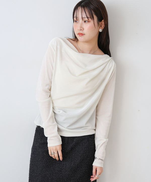 シアーベロアドレーププルオーバー