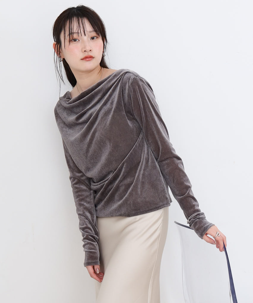 シアーベロアドレーププルオーバー