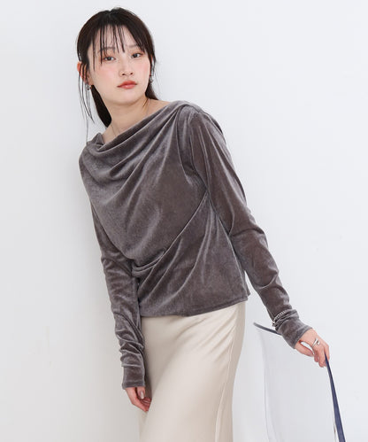シアーベロアドレーププルオーバー