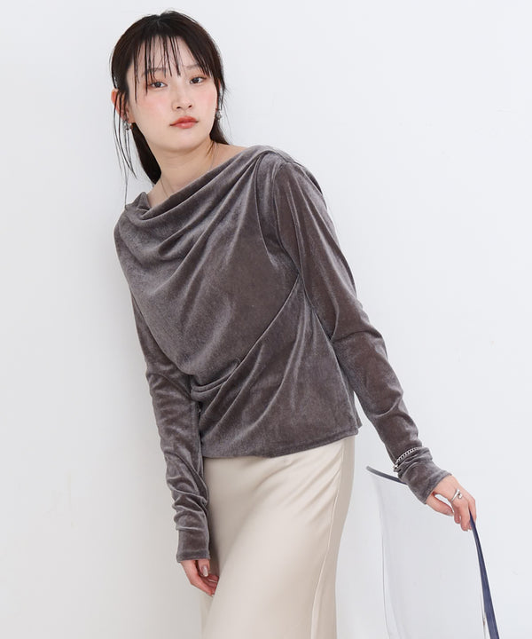 シアーベロアドレーププルオーバー