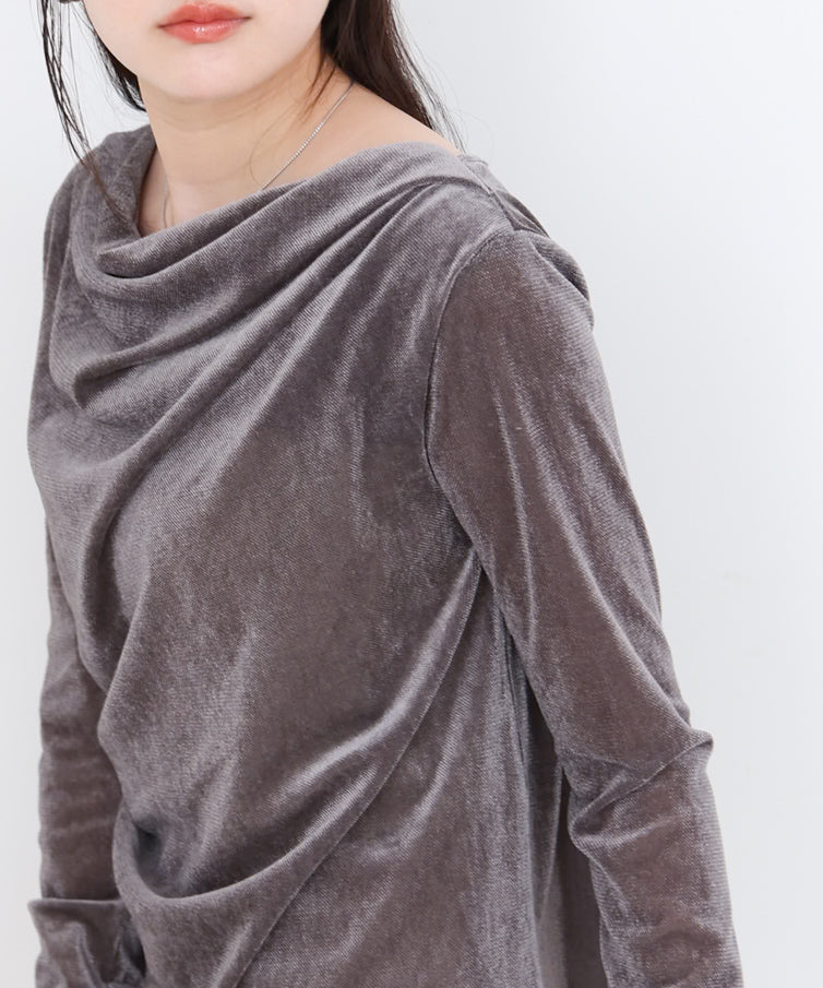 シアーベロアドレーププルオーバー