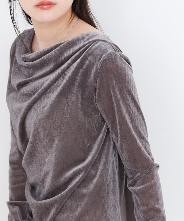 シアーベロアドレーププルオーバー
