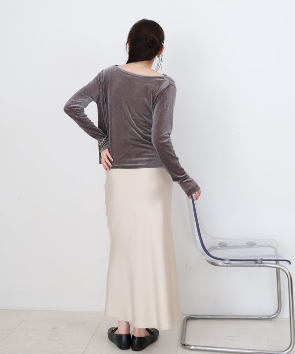 シアーベロアドレーププルオーバー