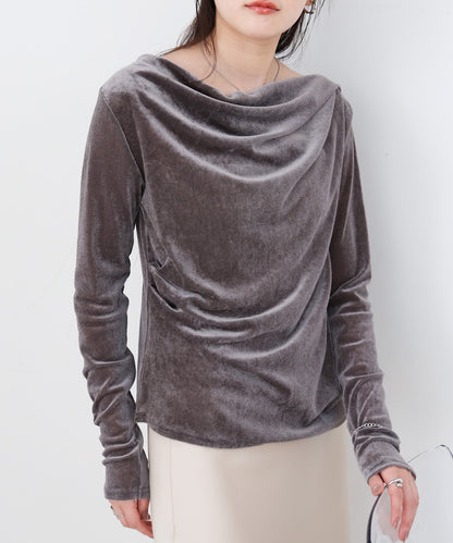 シアーベロアドレーププルオーバー