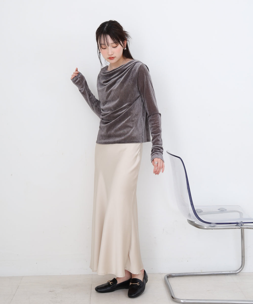 シアーベロアドレーププルオーバー