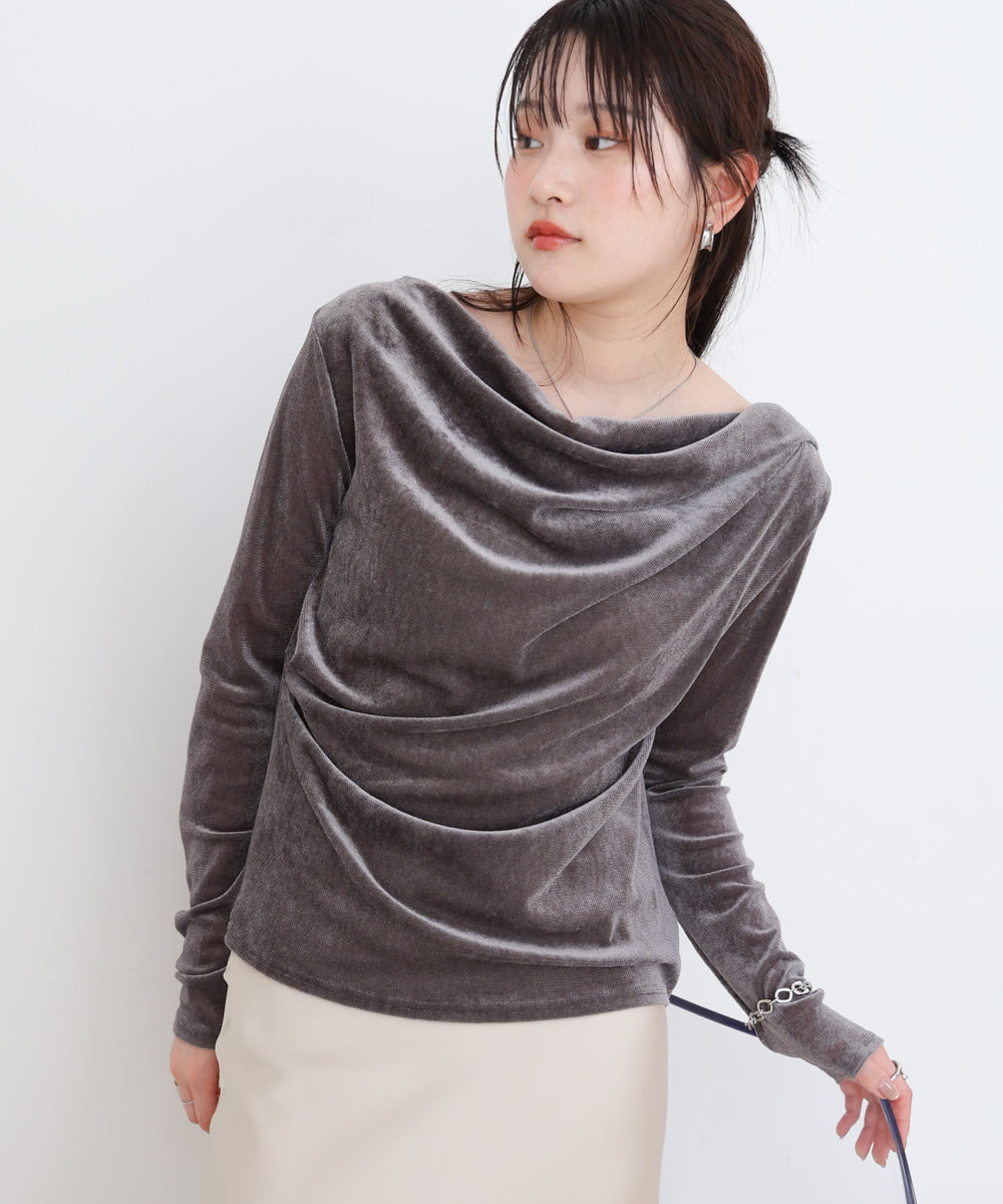 シアーベロアドレーププルオーバー