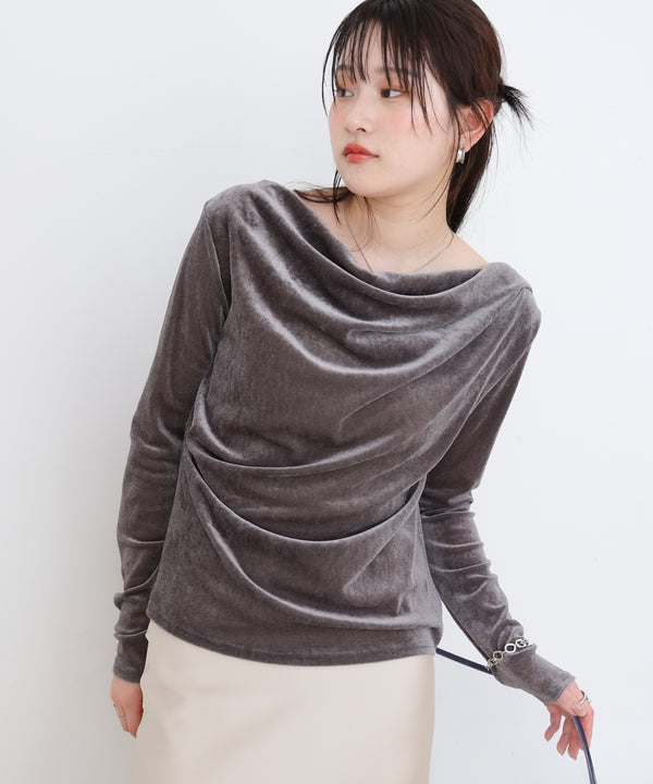 シアーベロアドレーププルオーバー