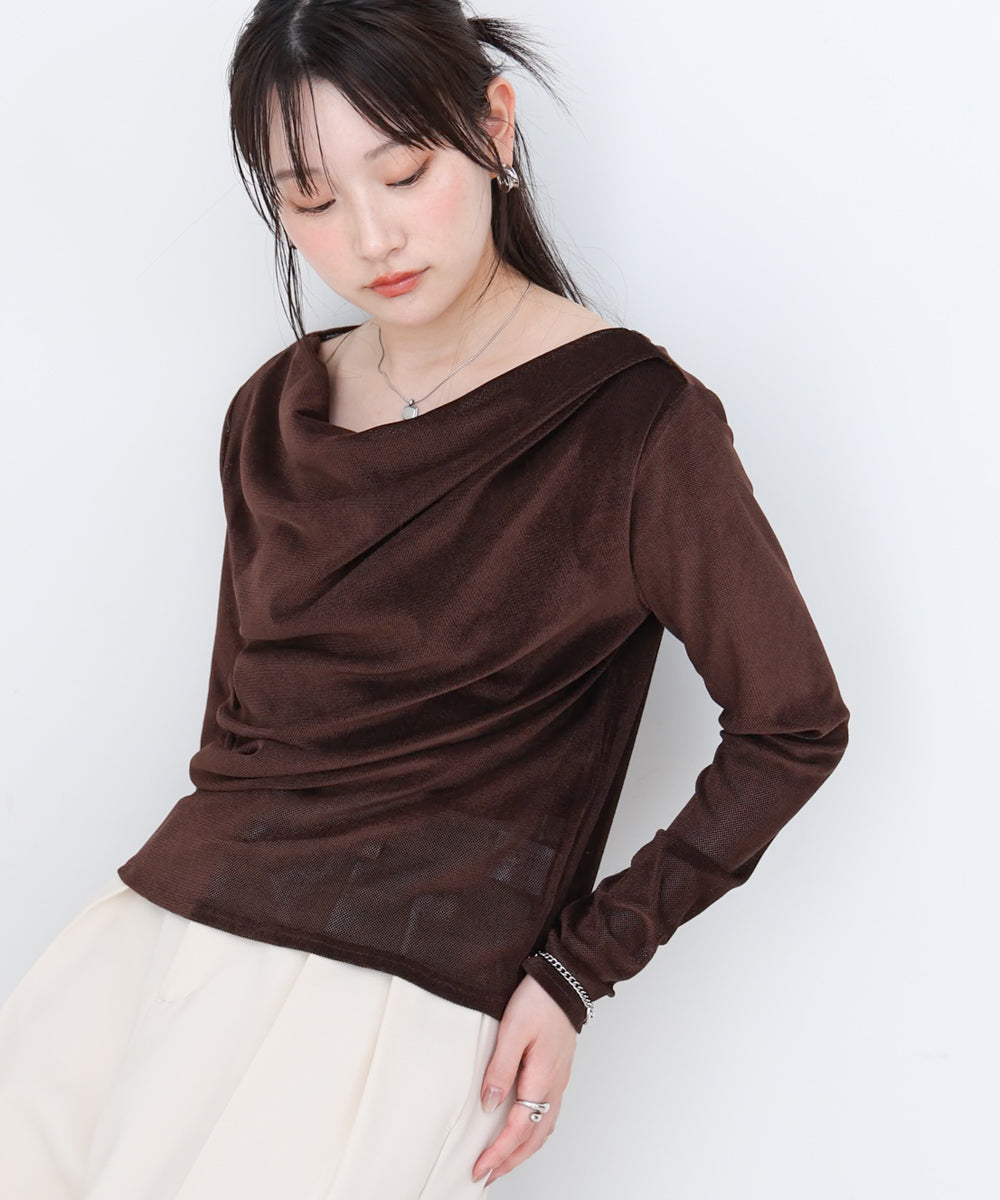 シアーベロアドレーププルオーバー