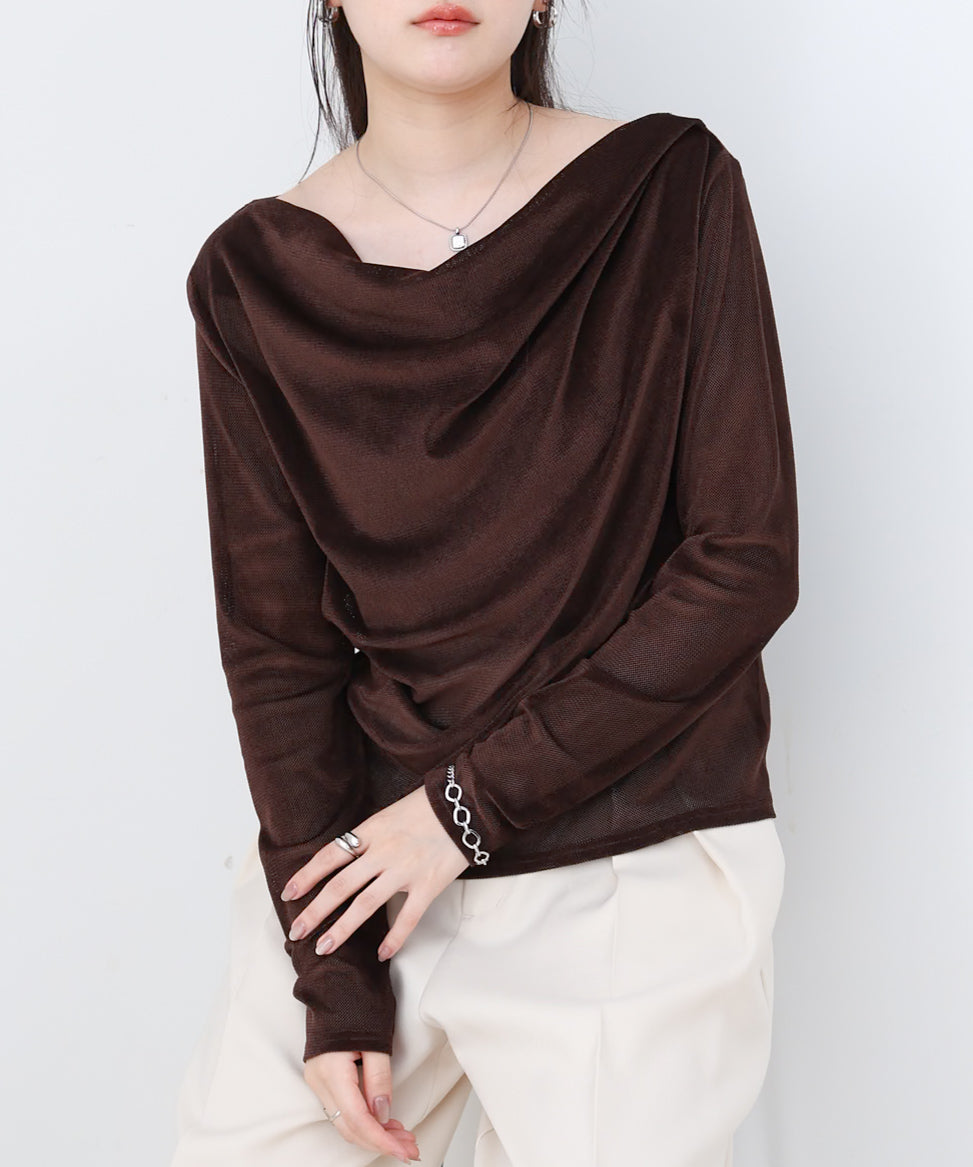 シアーベロアドレーププルオーバー