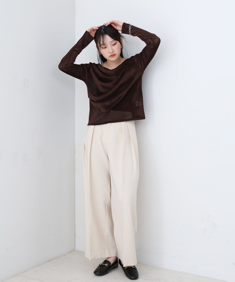 シアーベロアドレーププルオーバー