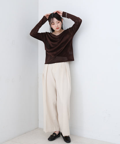 シアーベロアドレーププルオーバー