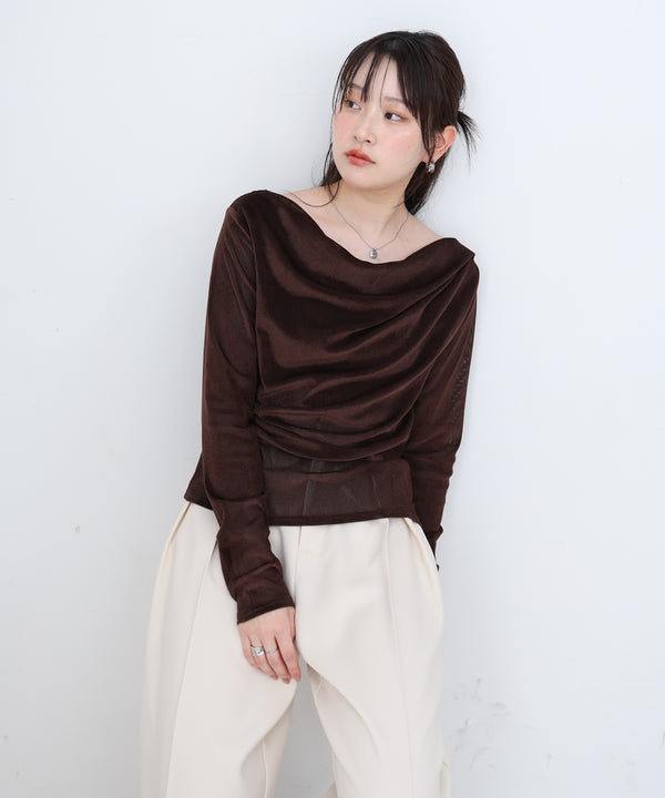 シアーベロアドレーププルオーバー