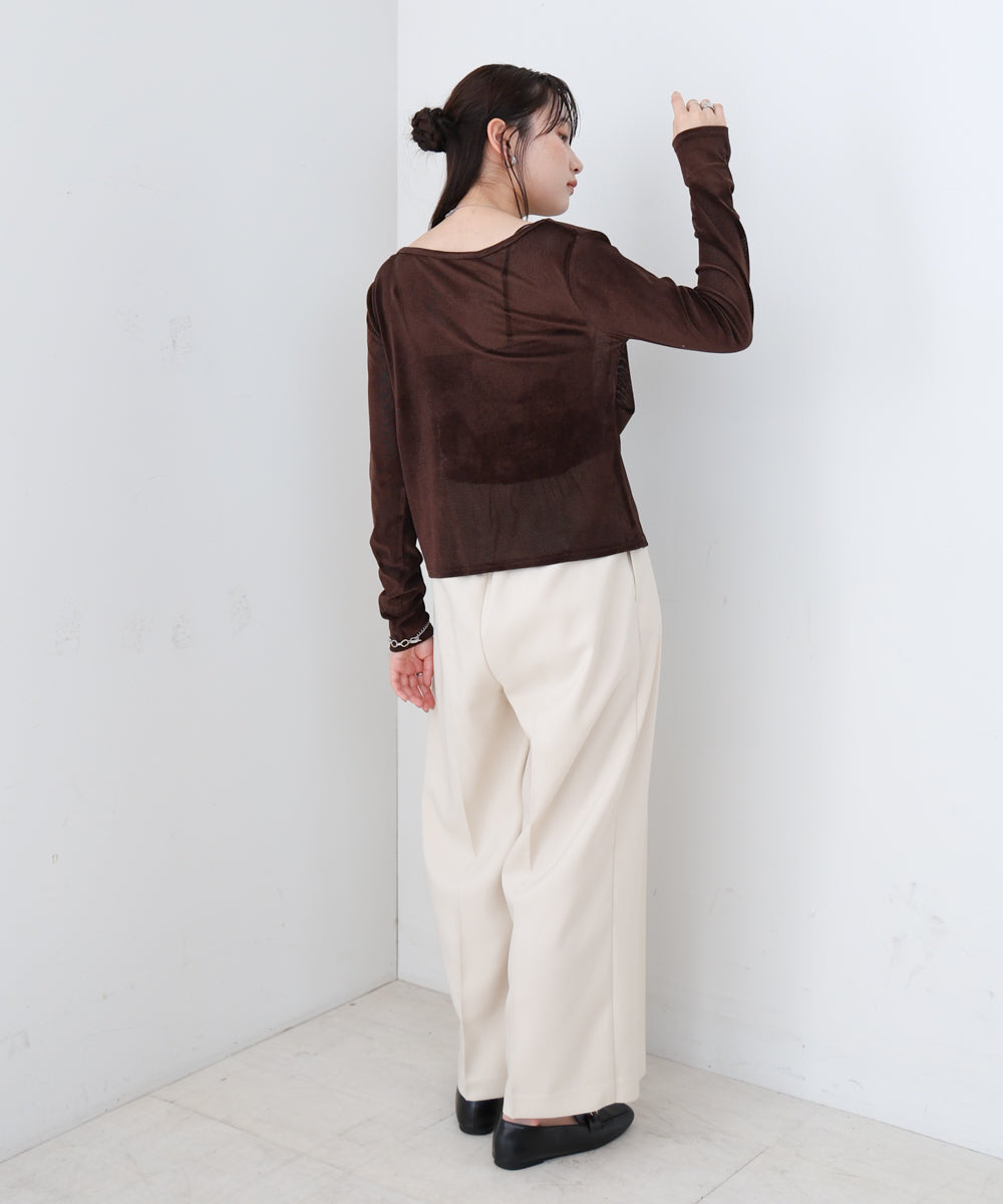 シアーベロアドレーププルオーバー