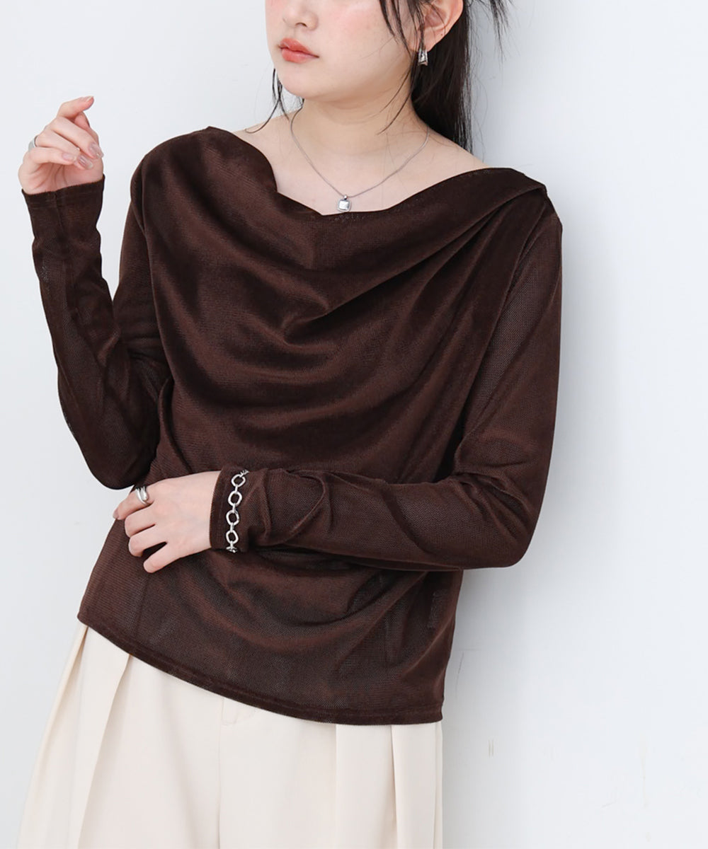 シアーベロアドレーププルオーバー