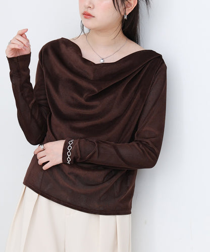 シアーベロアドレーププルオーバー