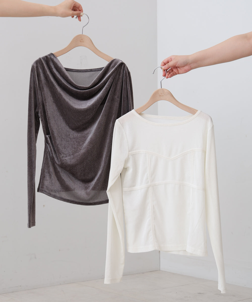 シアーベロアドレーププルオーバー