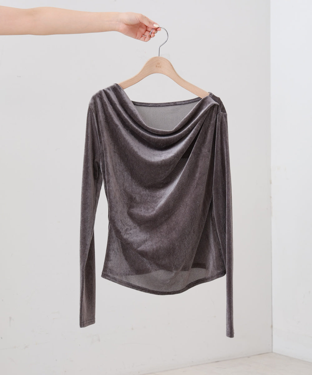 シアーベロアドレーププルオーバー