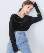 シアーベロアドレーププルオーバー