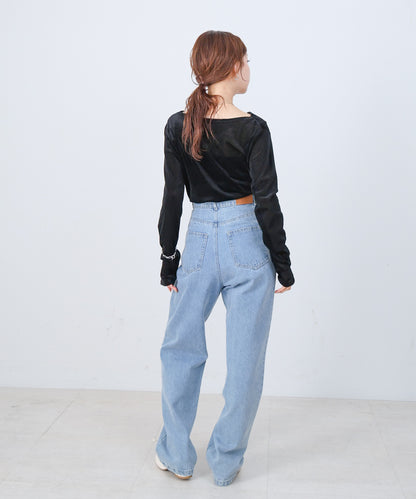 シアーベロアドレーププルオーバー