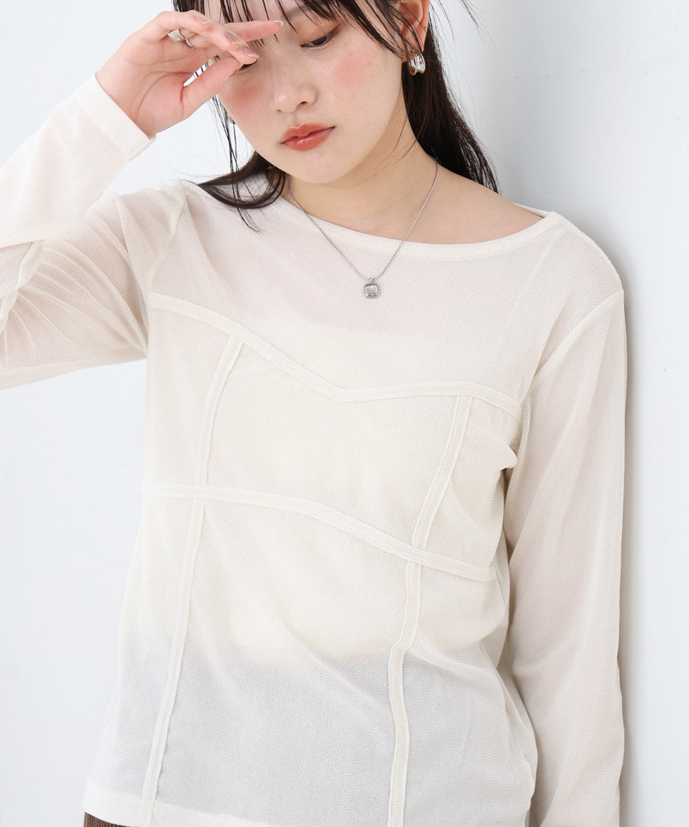 シアーベロアビスチェドッキングプルオーバー