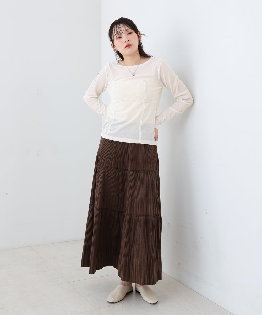 シアーベロアビスチェドッキングプルオーバー