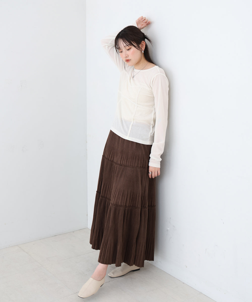 シアーベロアビスチェドッキングプルオーバー