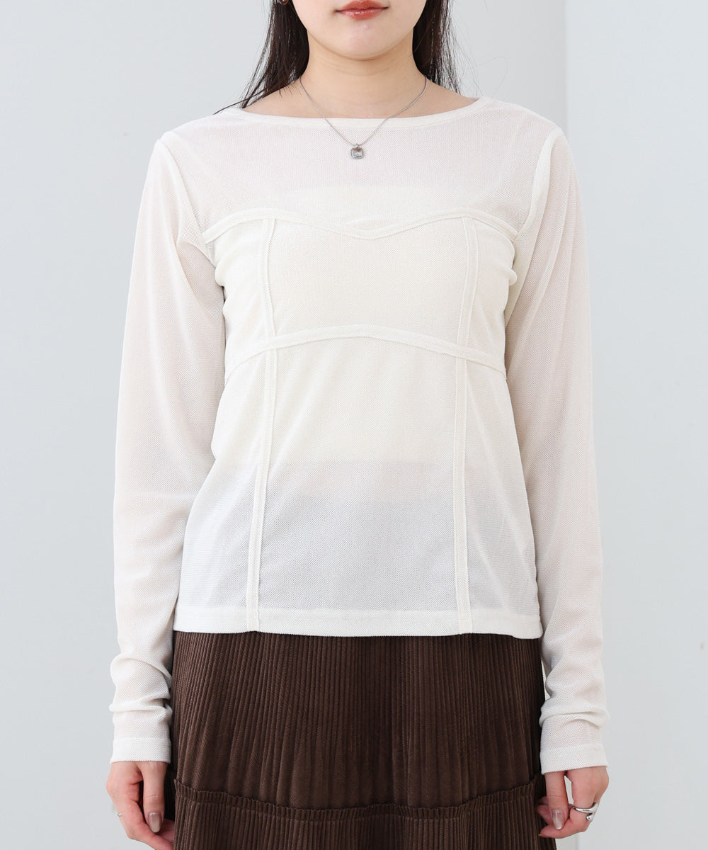 シアーベロアビスチェドッキングプルオーバー