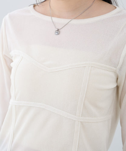 シアーベロアビスチェドッキングプルオーバー