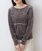 シアーベロアビスチェドッキングプルオーバー