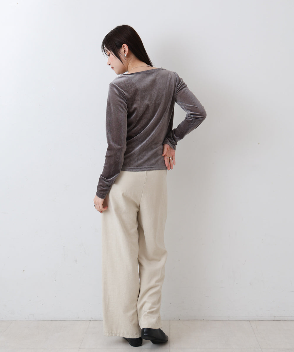 シアーベロアビスチェドッキングプルオーバー