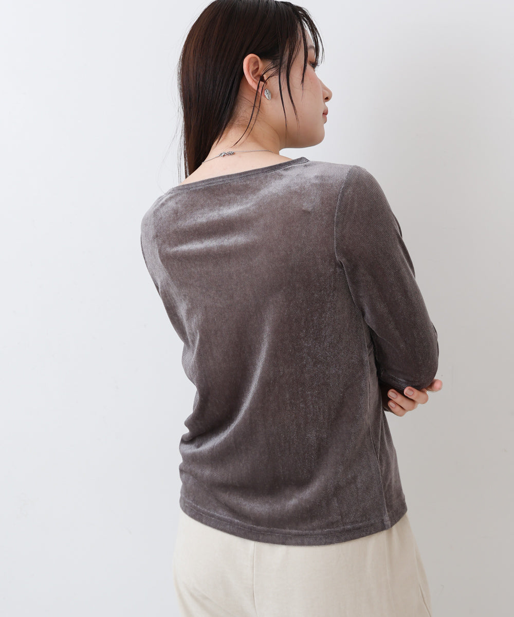 シアーベロアビスチェドッキングプルオーバー