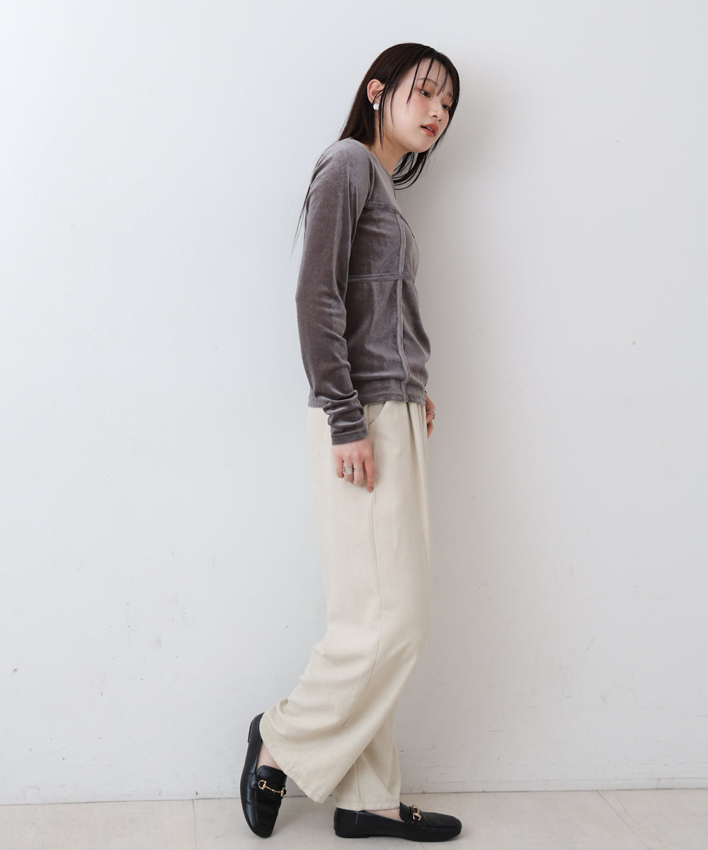 シアーベロアビスチェドッキングプルオーバー